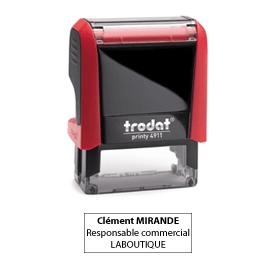 1 tampon boitier plastique Printy TRODAT 4911 format 38x14mm