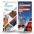 3 stands Roll'Up standard 85x200cm (kakémono avec enrouleur)